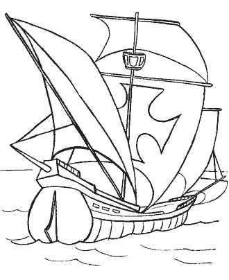 Coloring pages of boats