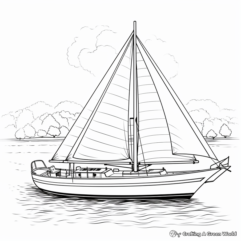 Boat coloring pages