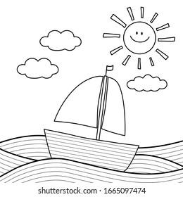 Yacht coloring page images stock photos d objects vectors