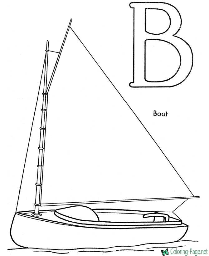 Boat coloring pages