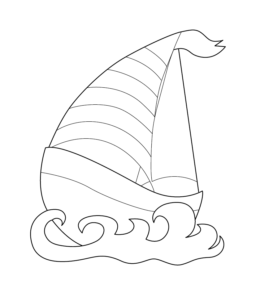 Boat yacht colouring picture free colouring book for children â monkey pen store