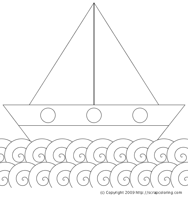 Sailboat coloring page