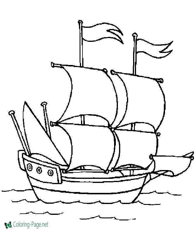 Boat coloring pages