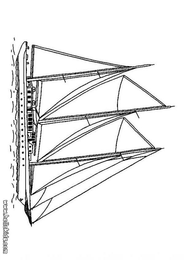 Big sailing boat coloring pages