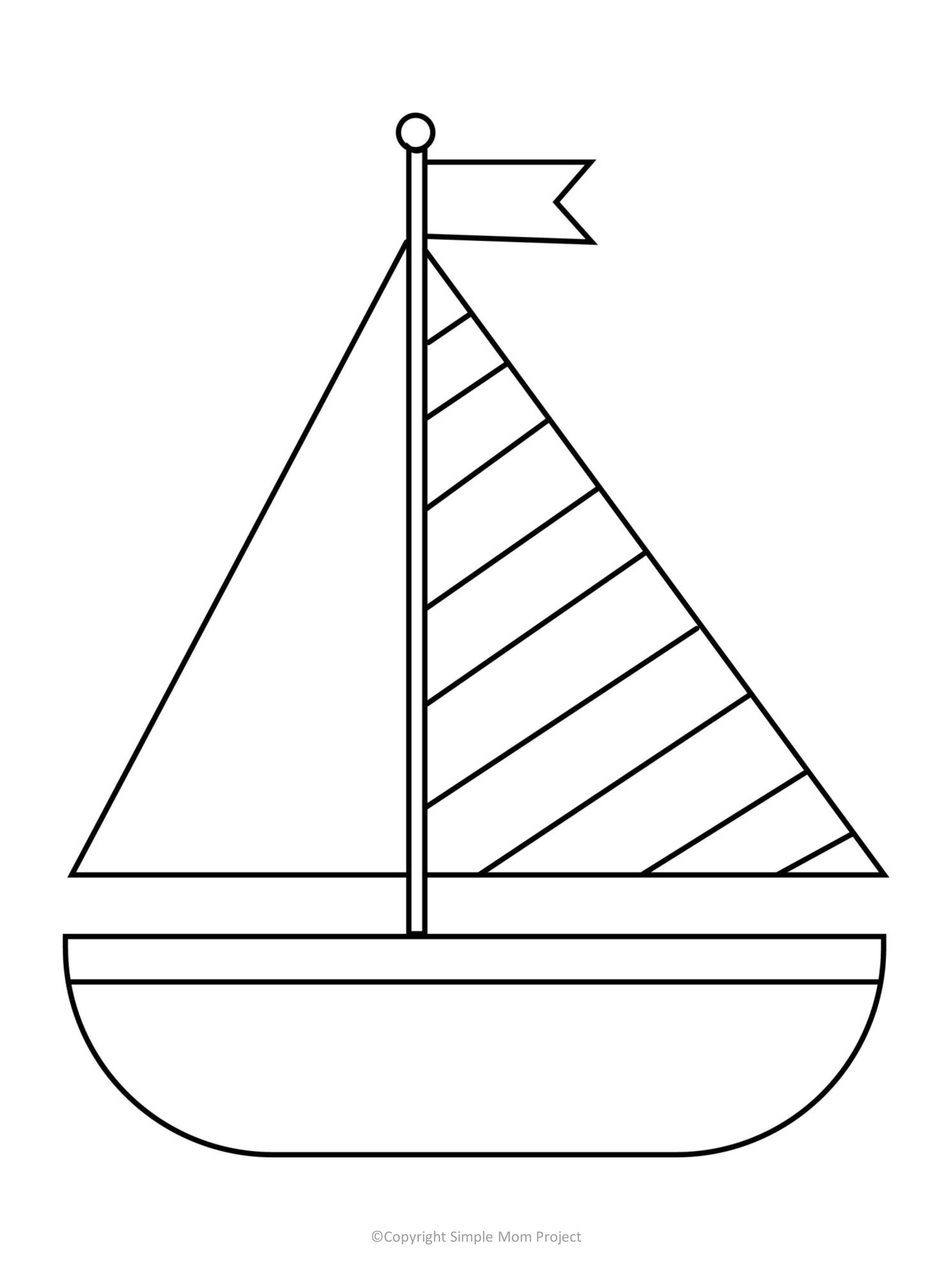 Free printable summer sailboat template sailboat craft boat crafts sailboat