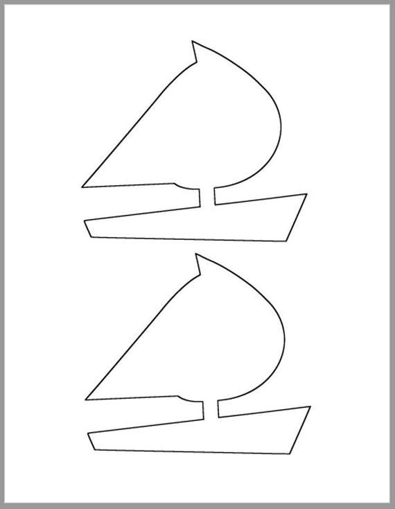 X inch sailboat template