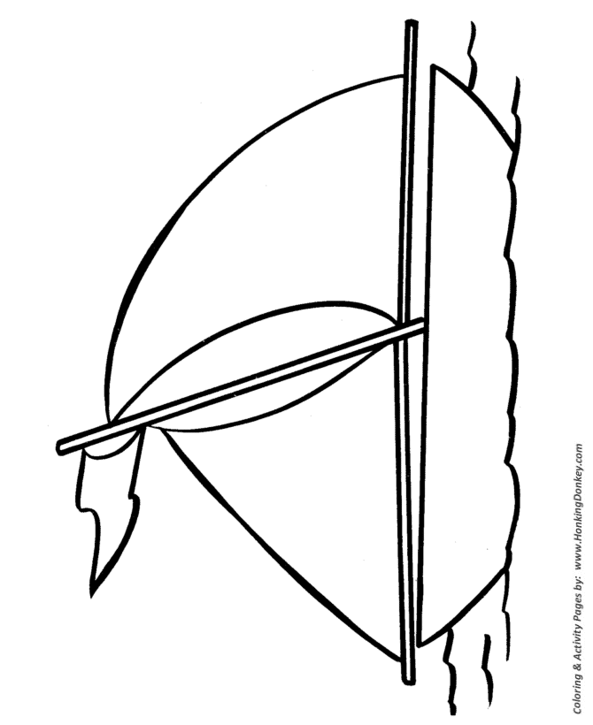 Easy coloring pages big sailboat easy coloring activity pages for prek and primary kids