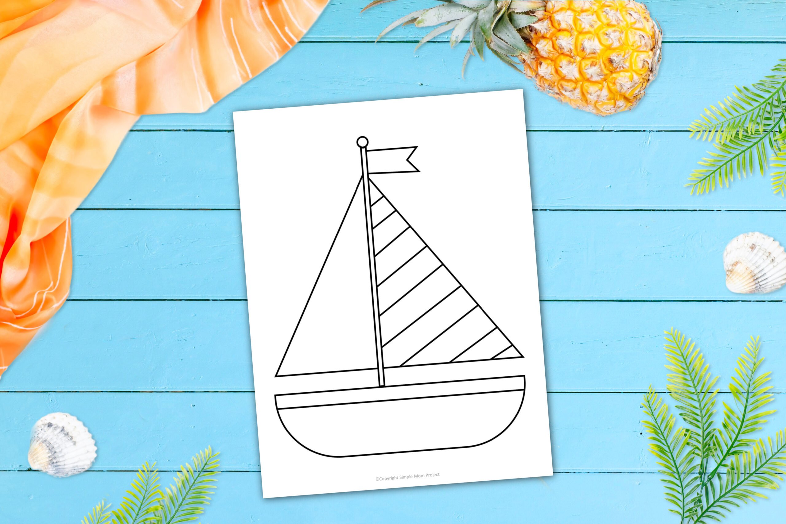 Free printable summer sailboat template â simple mom project