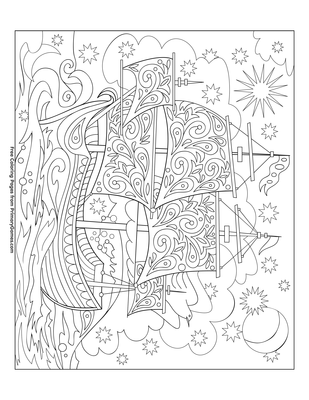 Sailing ship coloring page â free printable pdf from