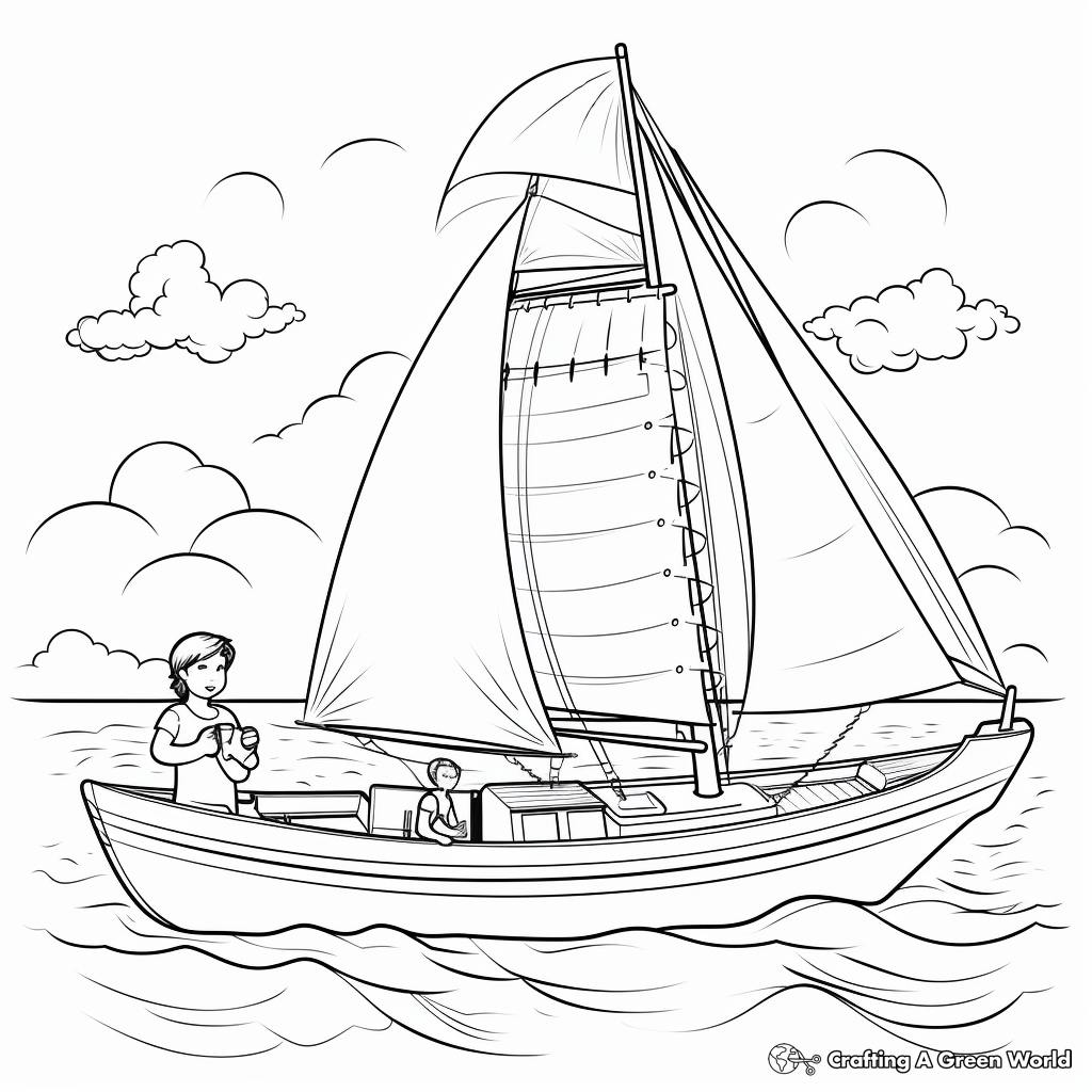 Sailboat coloring pages