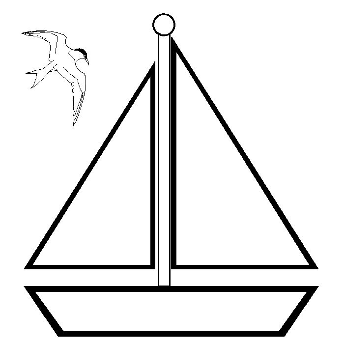 Sailboat outline sailboat coloring pages sailboat craft