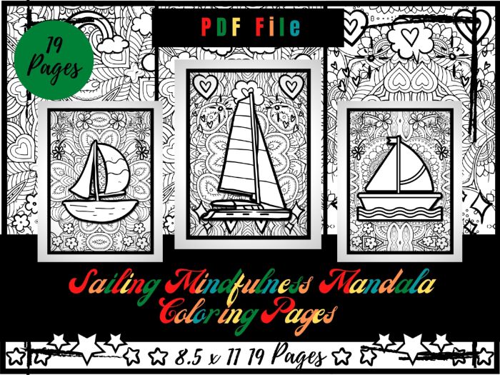 Sailing mindfulness mandala colouring pages wingsails printable coloring sheets teaching resources