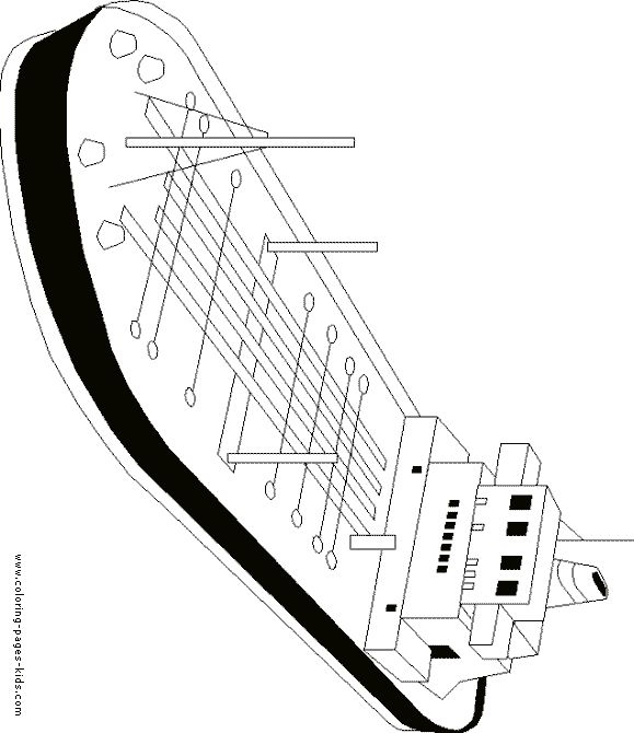 Boat coloring page