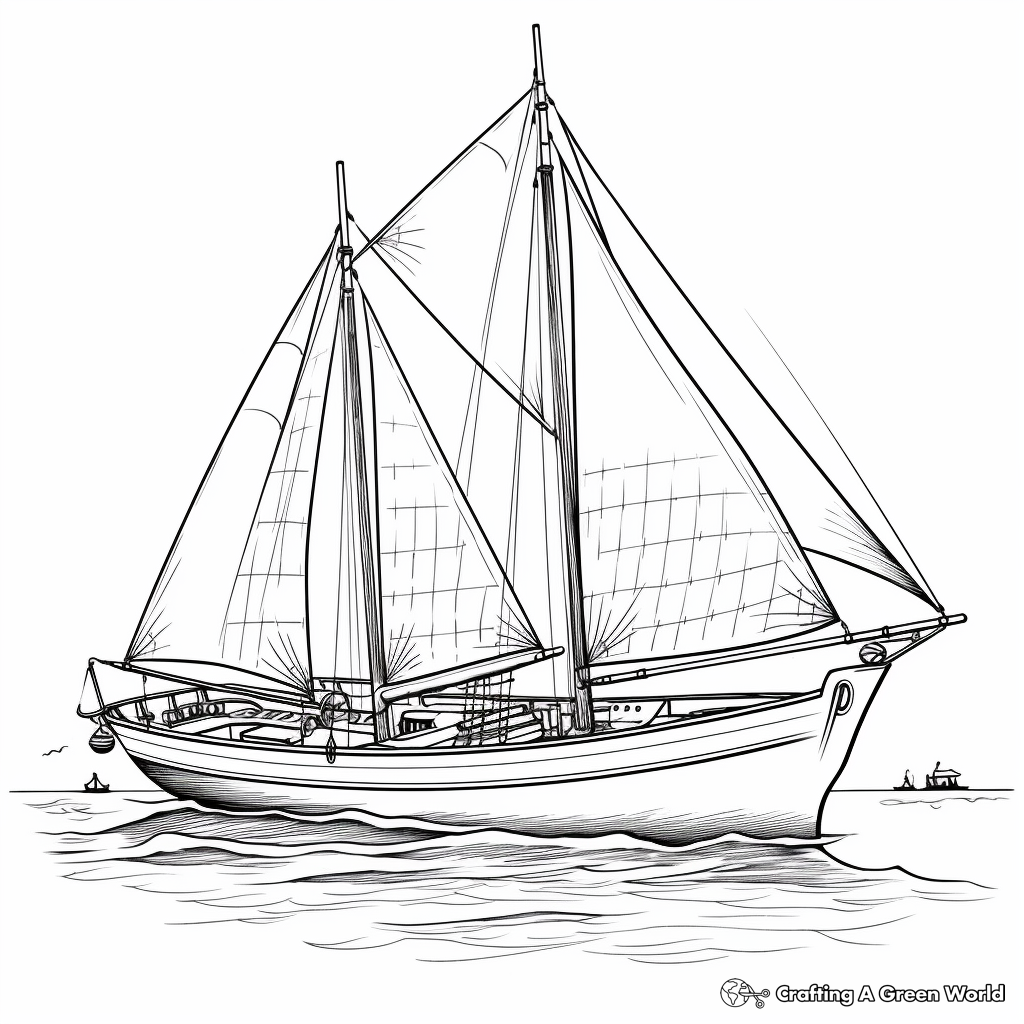 Sailboat coloring pages