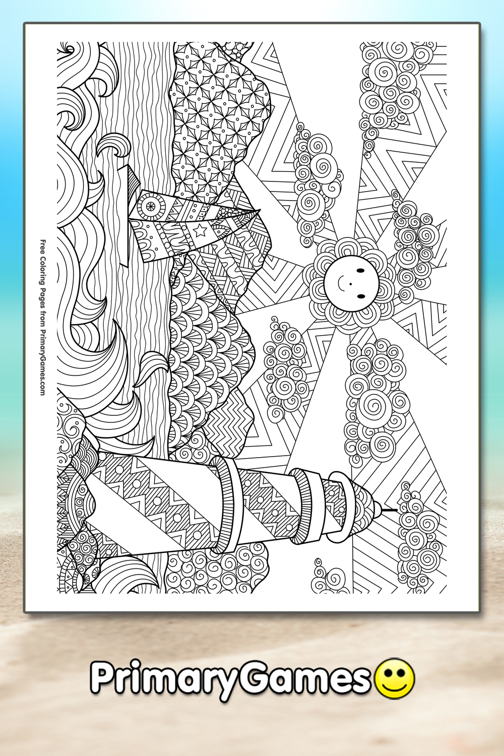 Sailboat and lighthouse coloring page â free printable pdf from