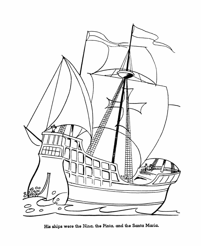 Bluebonkers columbus day coloring pages