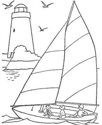 Coloring pages of boats