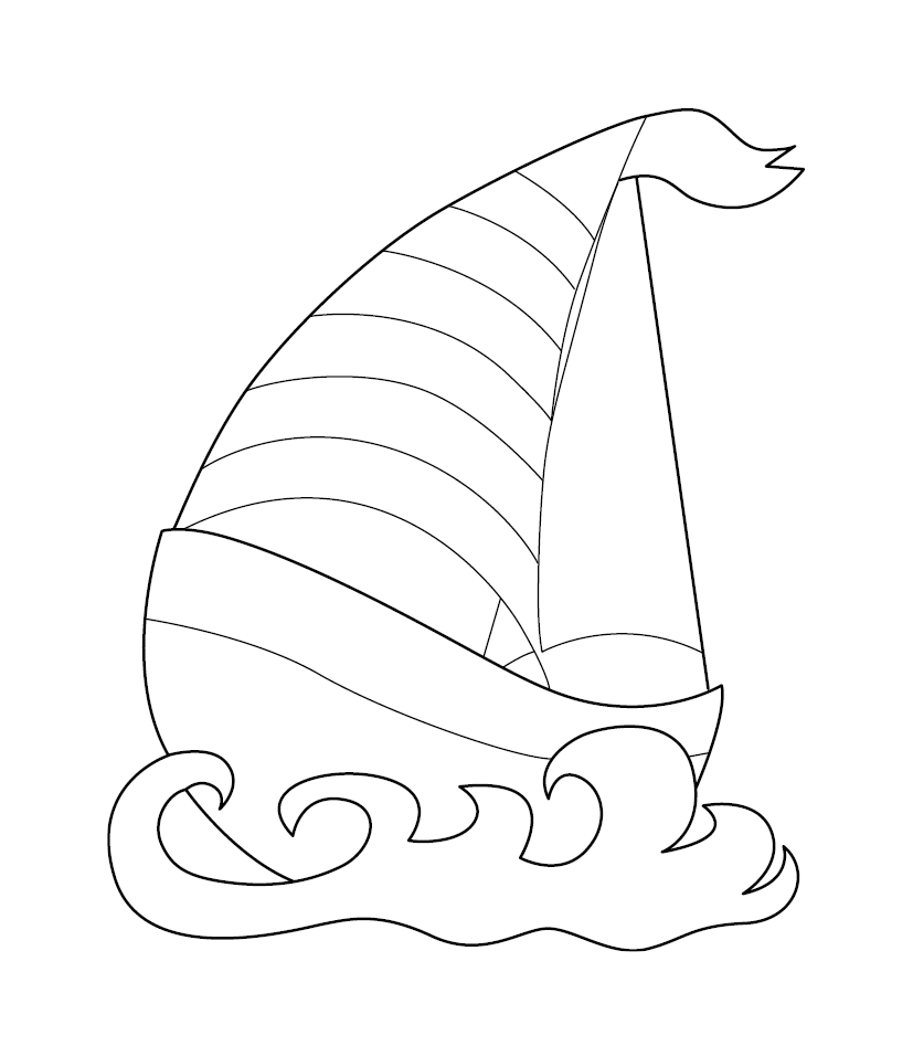 Sailing boat colouring picture free colouring book for children â monkey pen store