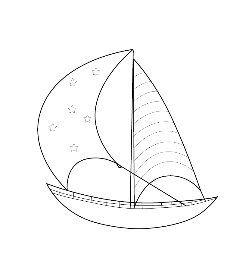 Sailing boat colouring image free colouring book for children â monkey pen store