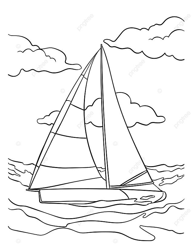 Sailing coloring page for kids pleasure page anchor vector pleasure page anchor png and vector with transparent background for free download