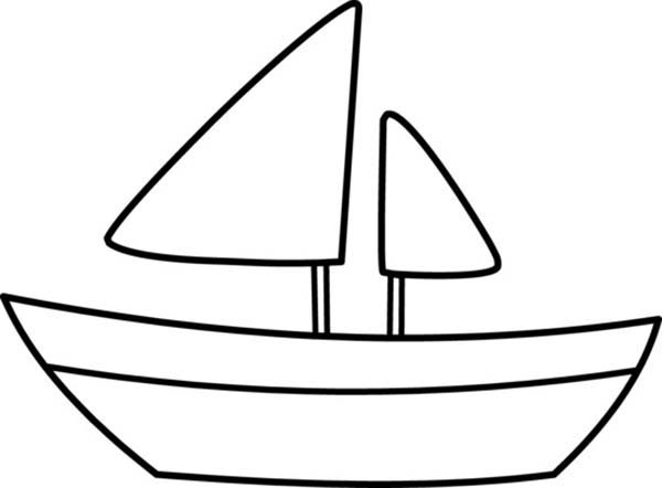 Coloring pages simple boat coloring pages