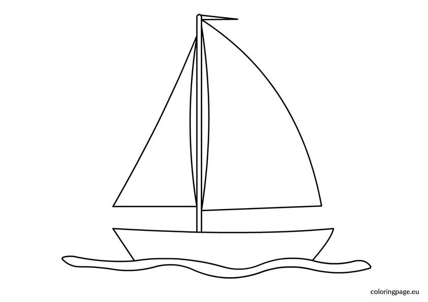 Sailing boat coloring page coloring page