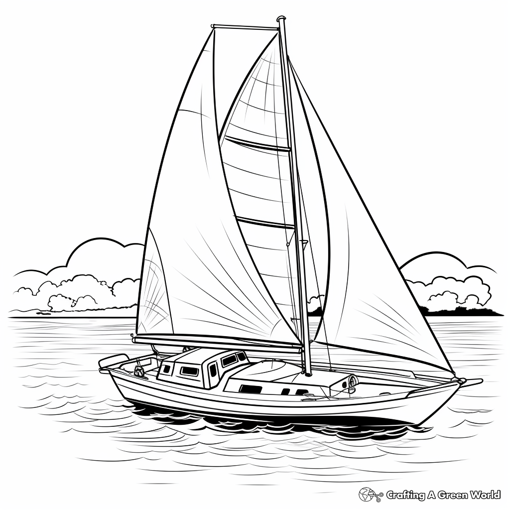 Sailboat coloring pages