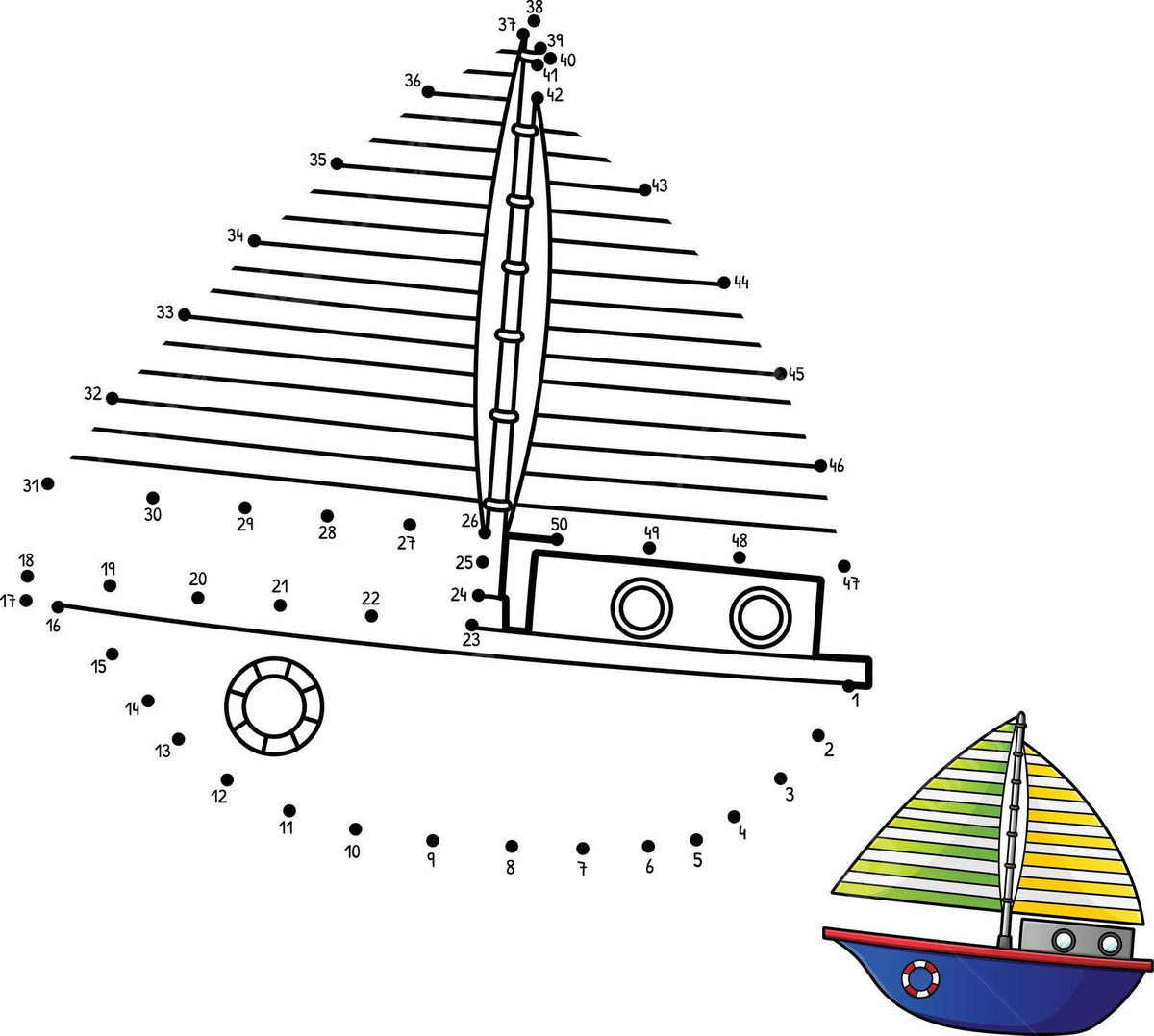 Dot to dot sailboat isolated coloring page cruise colour colouring book vector cruise colour colouring book png and vector with transparent background for free download