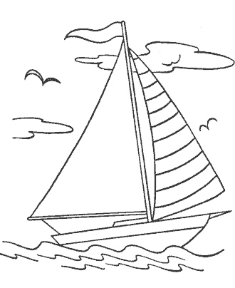 Coloring pages of boats