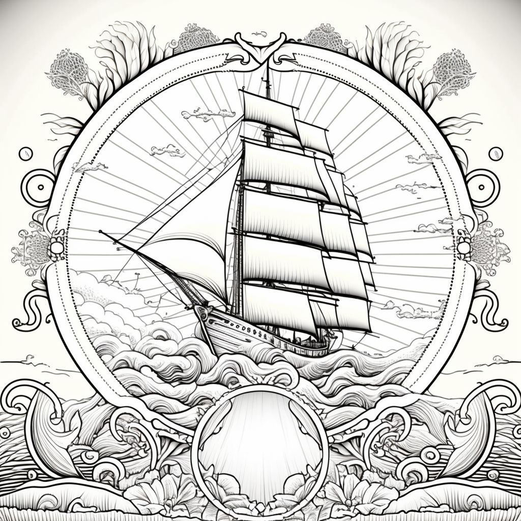 Explore the wonders of the sea with nautical maritime coloring book made by teachers