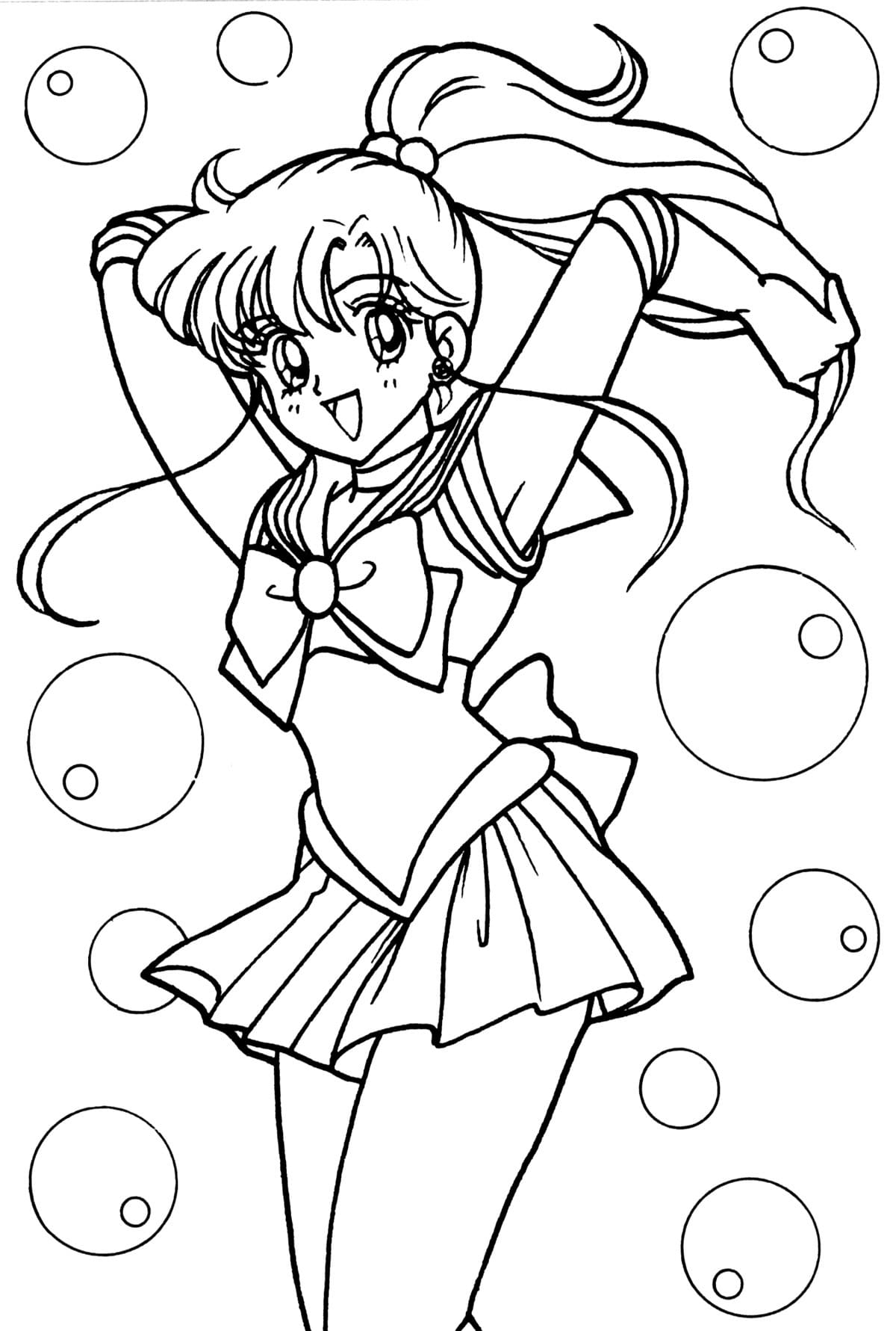 Sailor jupiter coloring page