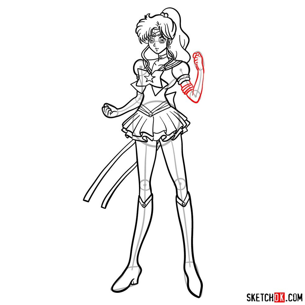 How to draw sailor jupiter step by step