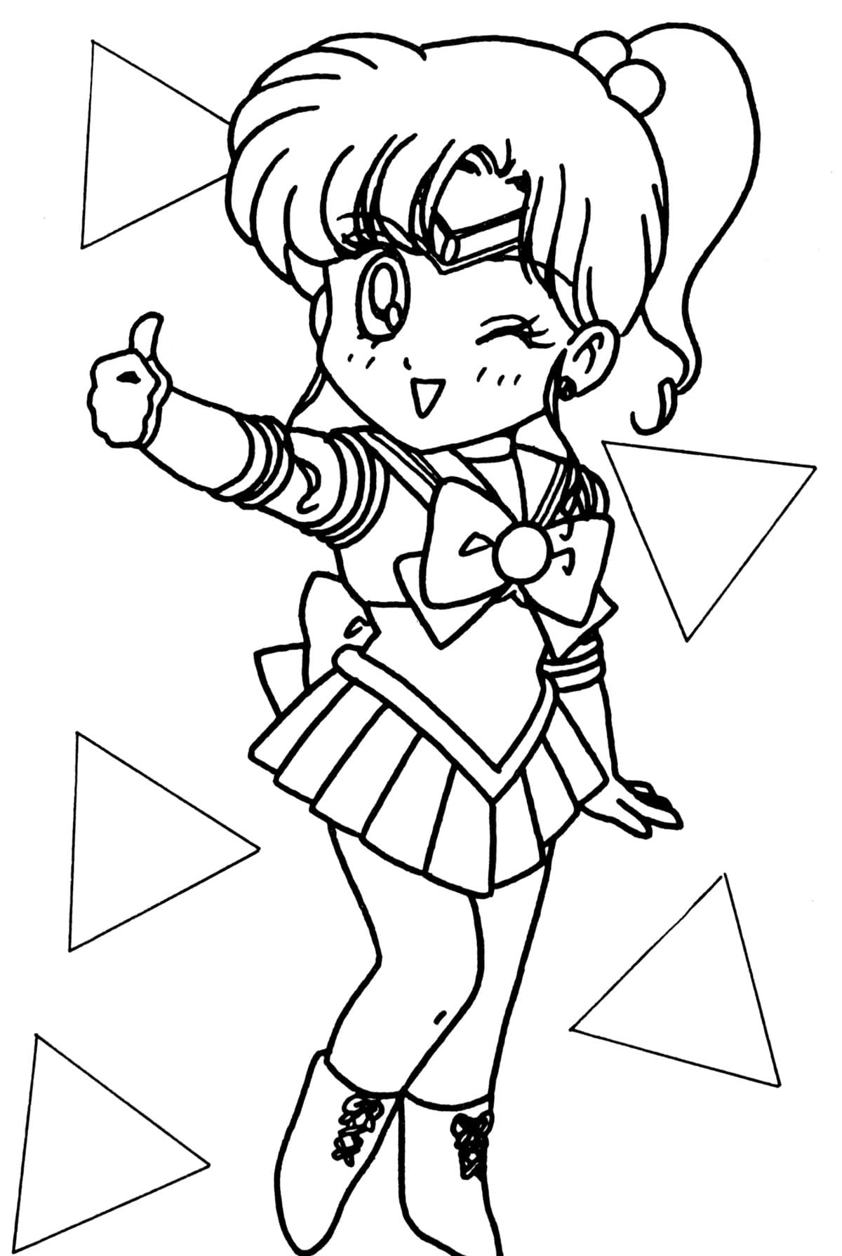 Chibi sailor jupiter coloring page