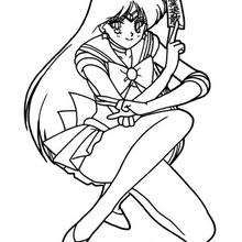 Sailor mars posture coloring pages