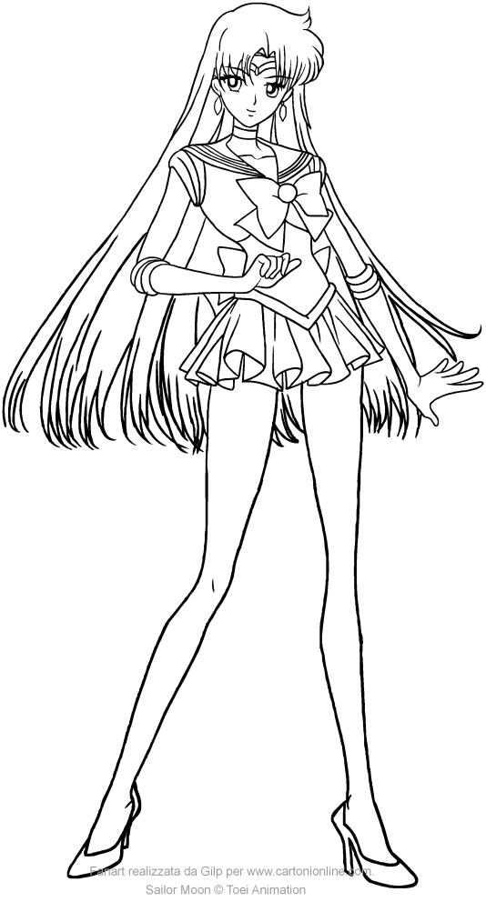 Sailor mars crystal coloring pages