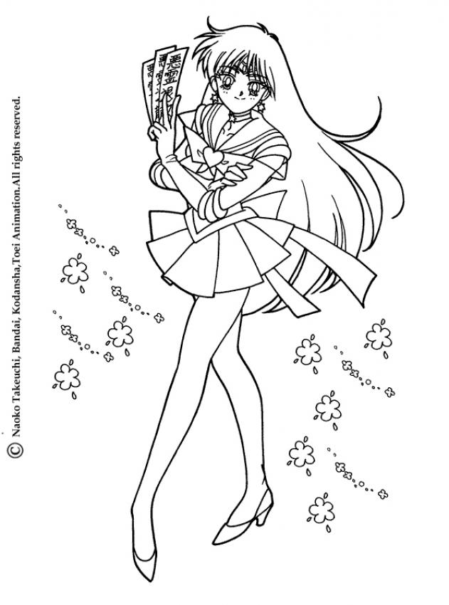 Sailor mars coloring pages