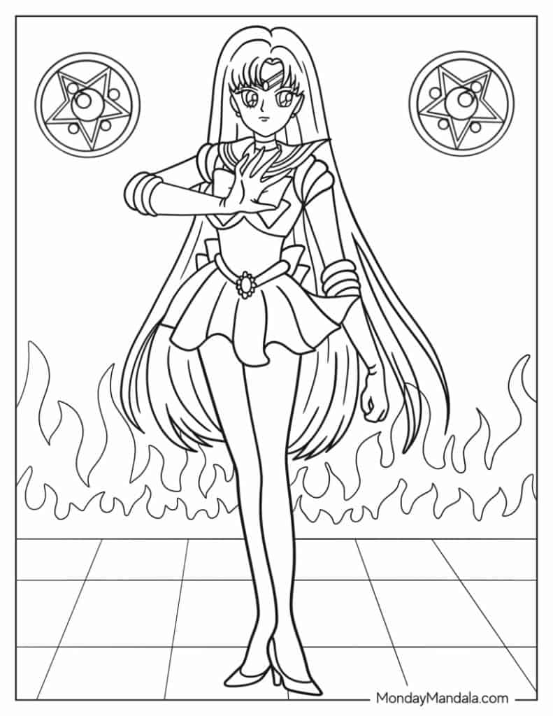 Sailor moon coloring pages free pdf printables