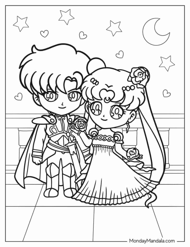 Sailor moon coloring pages free pdf printables