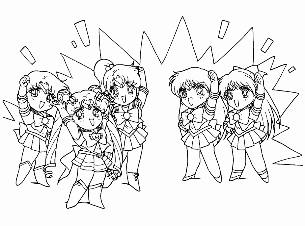 Cute sailor moon coloring pages