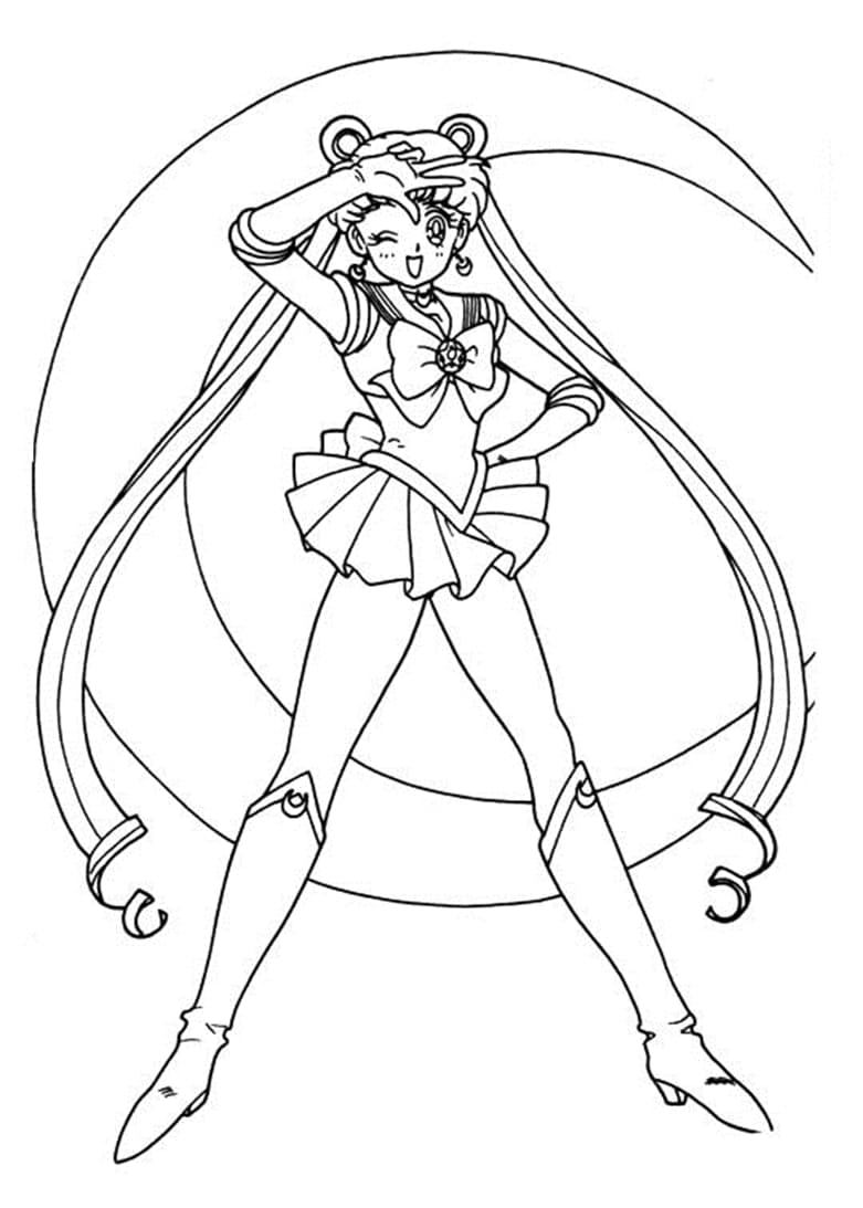 Amazing sailor moon coloring page