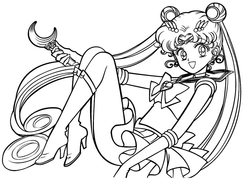 Get this cute sailor moon coloring pages usagi is very beautiful