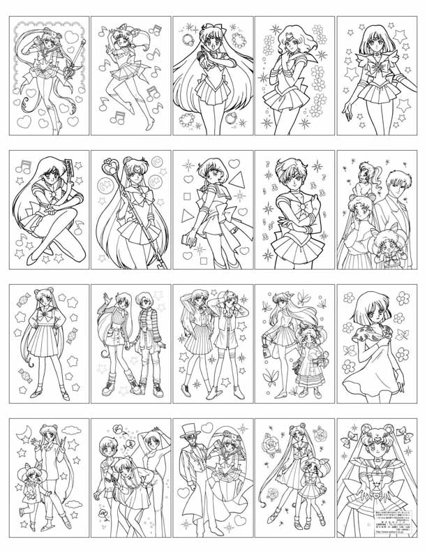 Sailor moon world coloring book ããã