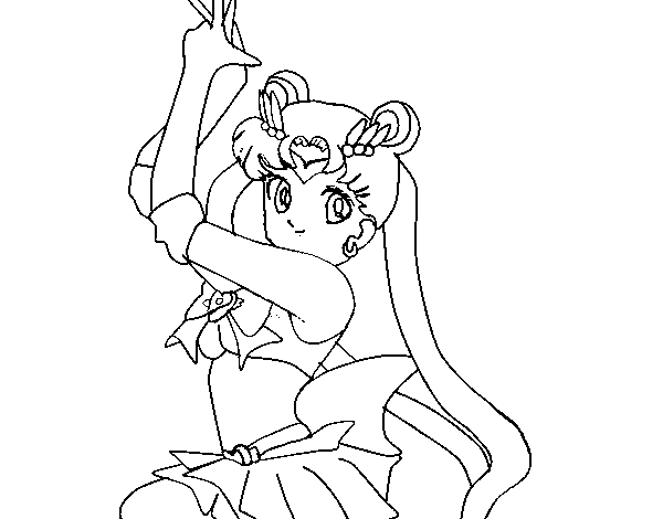 Serena the sailor moon coloring page