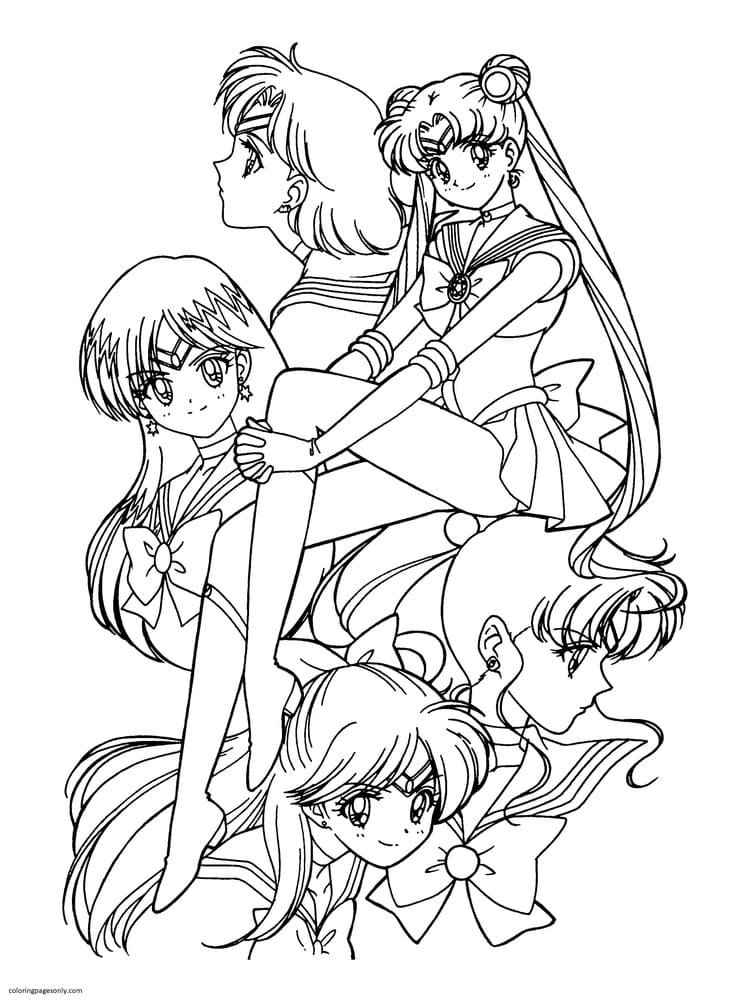 Sailor moon coloring pages printable for free download