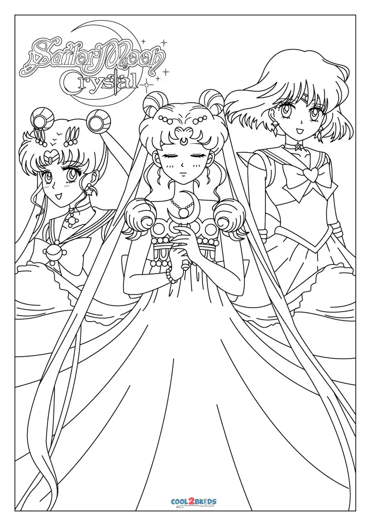 Free printable sailor moon crystal coloring pages for kids