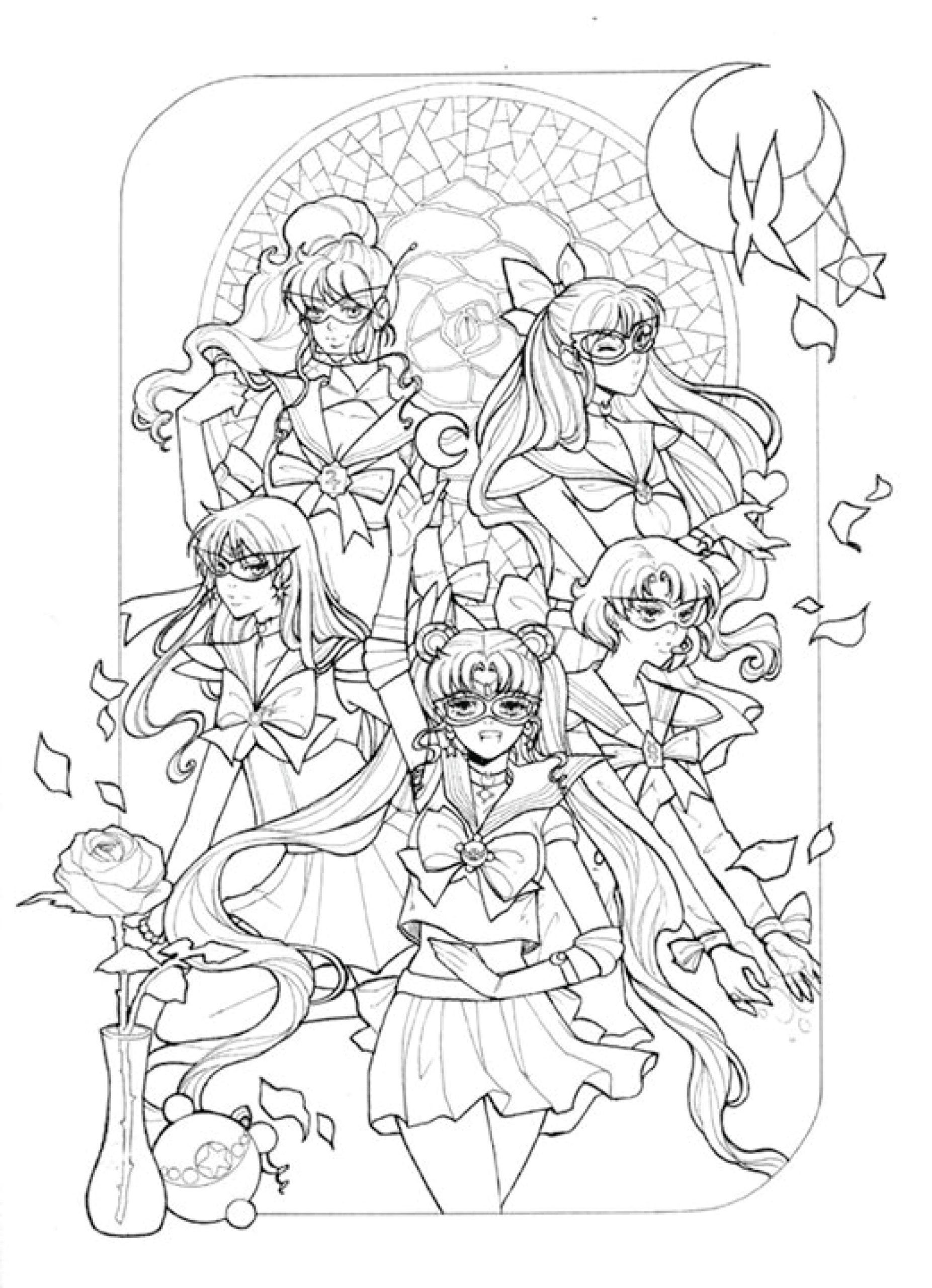 Free printable sailor moon coloring pages