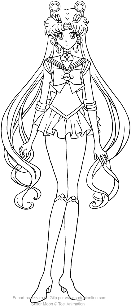 Sailor moon crystal coloring pages