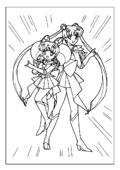 Printable sailor moon coloring pages for kids magical transformations