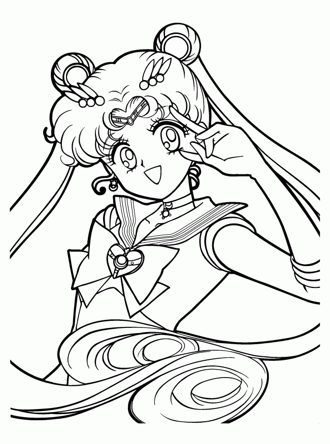 Printable sailor moon coloring pages