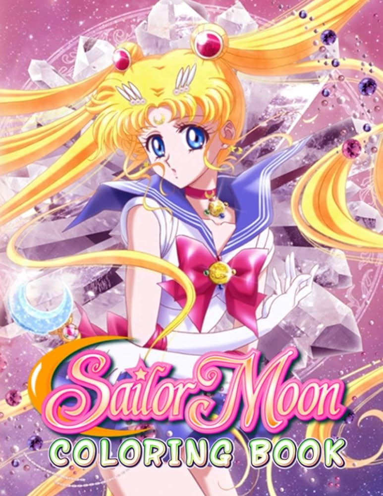 Sailor moon coloring book over high quality coloring pages for adults and teenagers anime art studio books